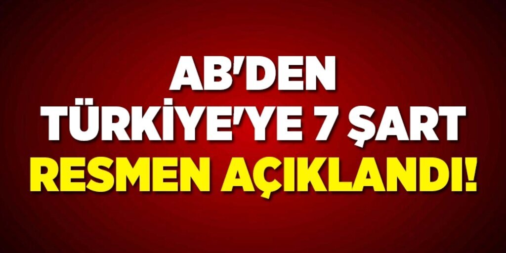 Ab'den Türkiye'ye 7 şart koşuldu
