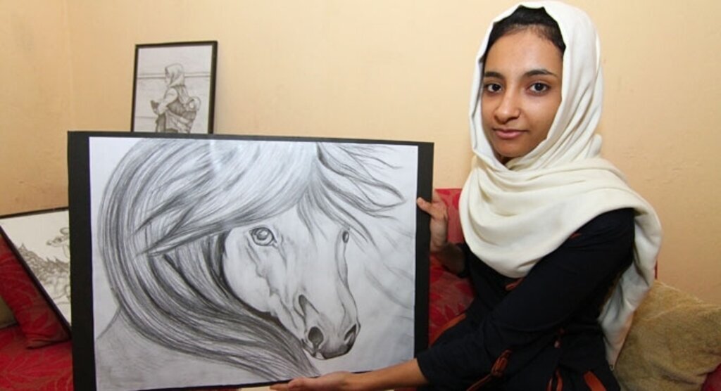 Afgan Sara Rahimi'nin sergi hayali