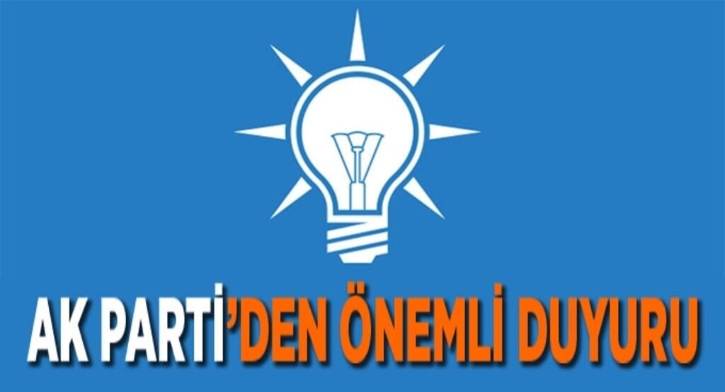 AK Parti'den önemli duyuru