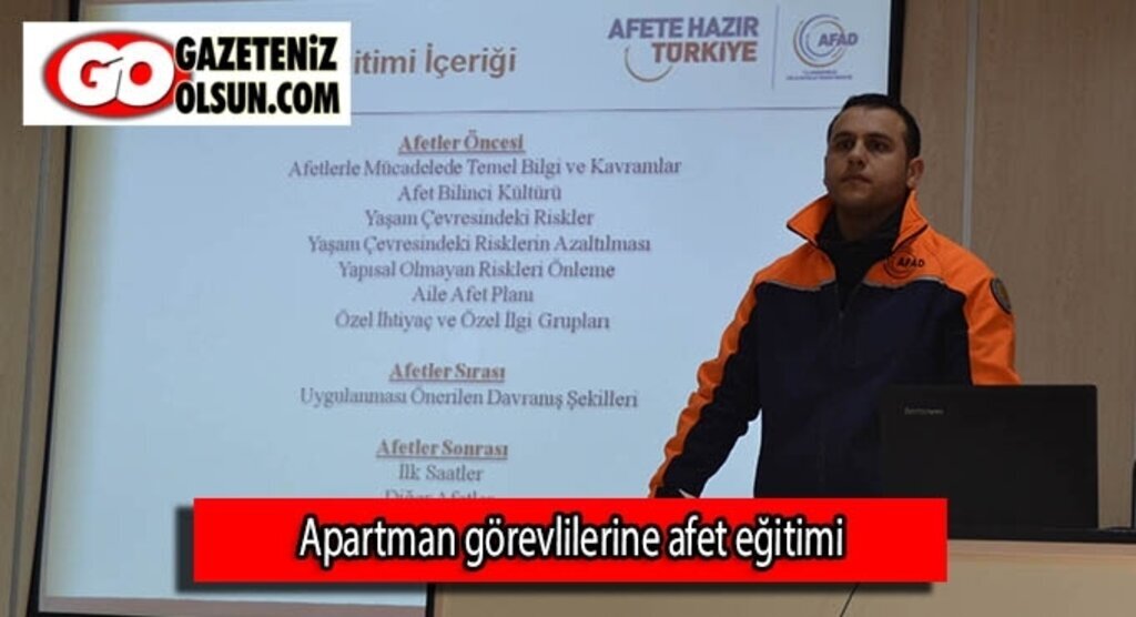 Apartman görevlilerine afet eğitimi