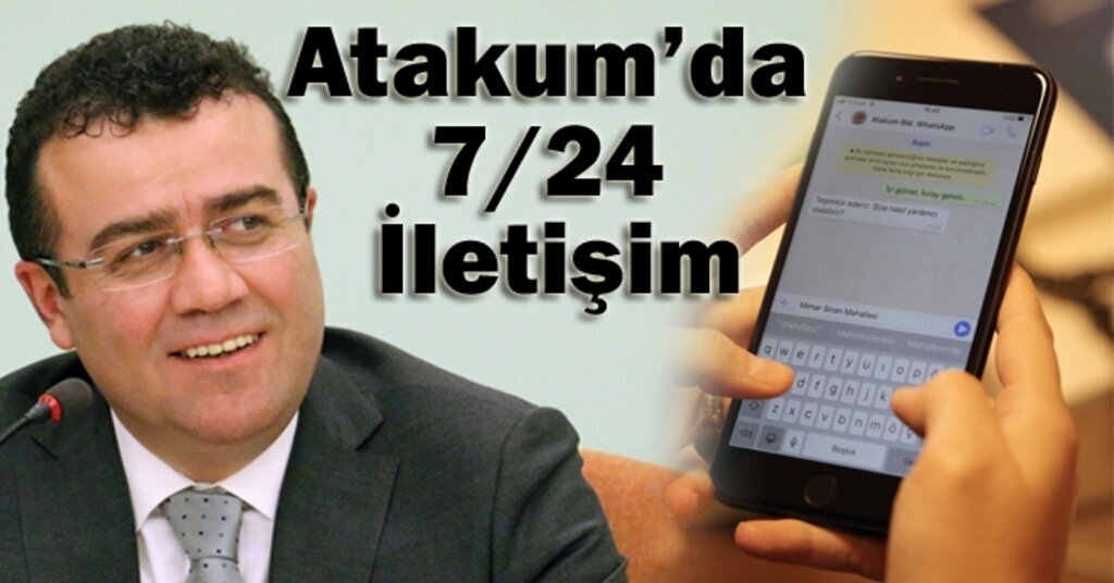 Atakum Belediyesi WhatsApp hattı kurdu 7/24 hizmet veriyor