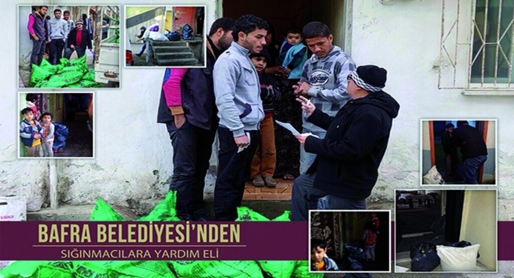 Bafra Belediyesi’nden sığınmacılara yardım eli