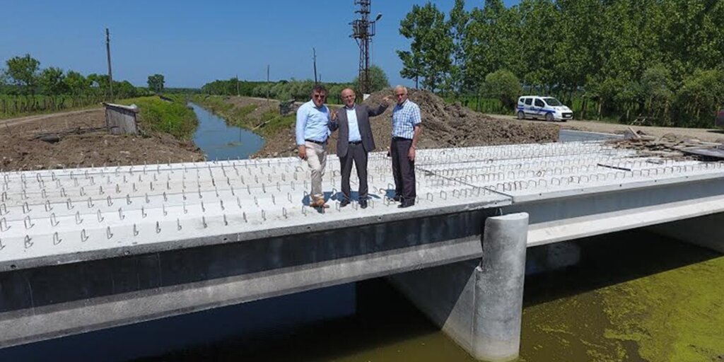 Başkan Kul köprü inşaatında incelemelerde bulundu