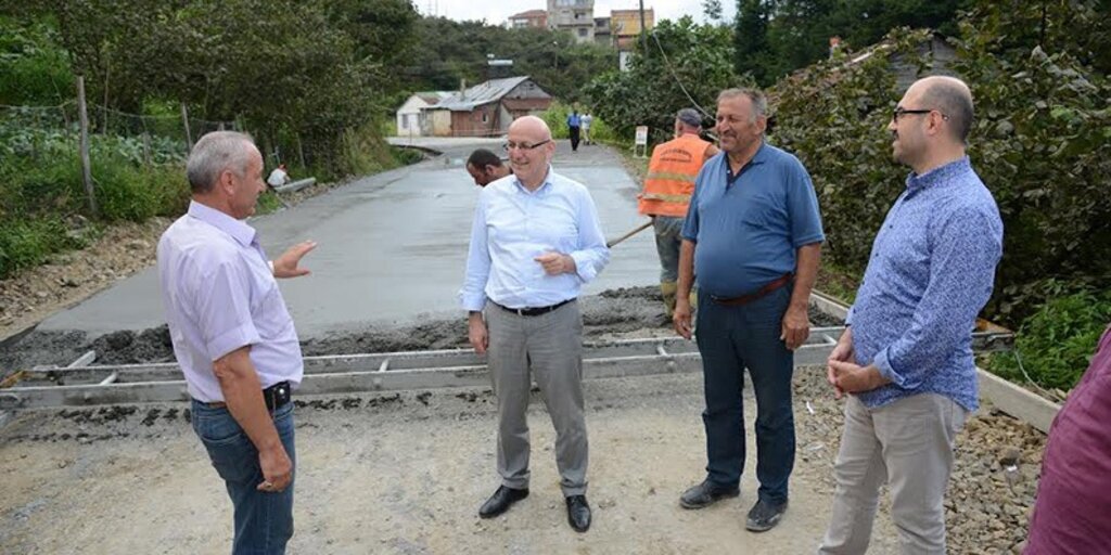 Başkan Kul Terme’de yol çalışmalarını inceledi