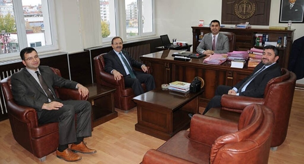 Başkan Şahin Bafra’ya yeni atanan hâkim ve savcıları ziyaret etti