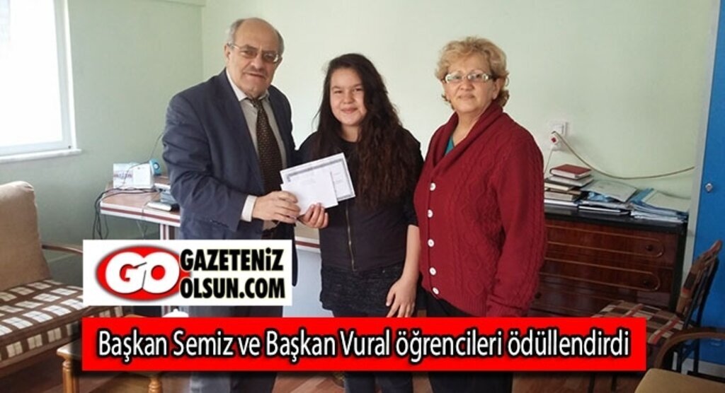 Başkan Semiz ve Başkan Vural öğrencileri ödüllendirdi