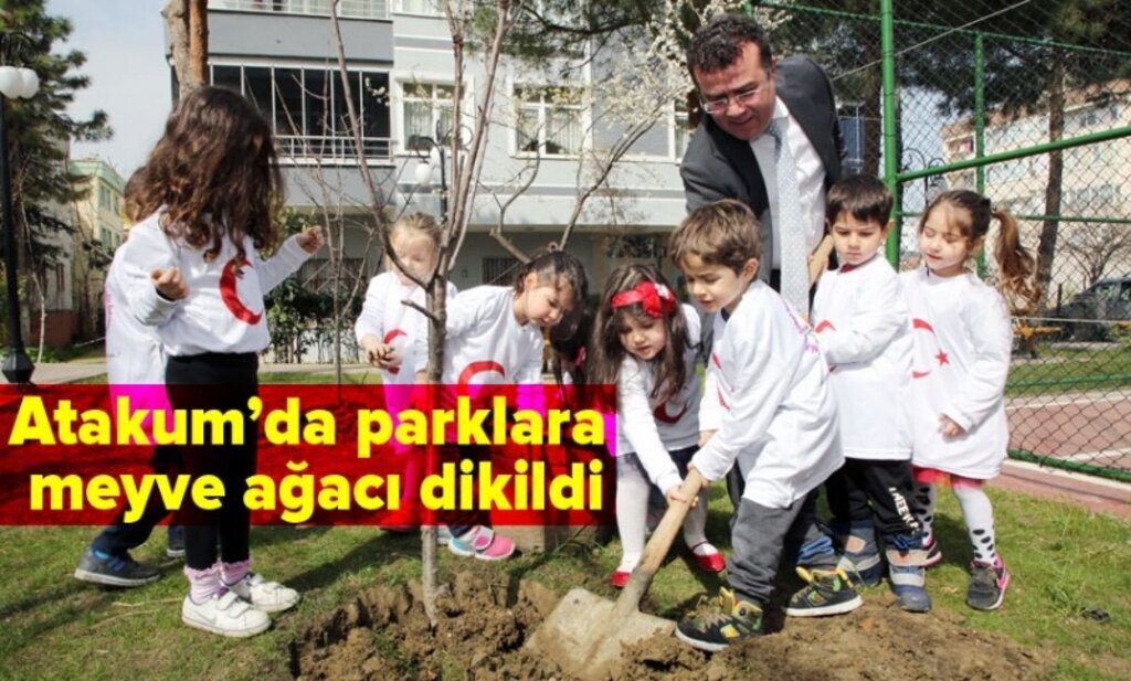 Başkan Taşçı çocuklarda meyve ağacı dikti