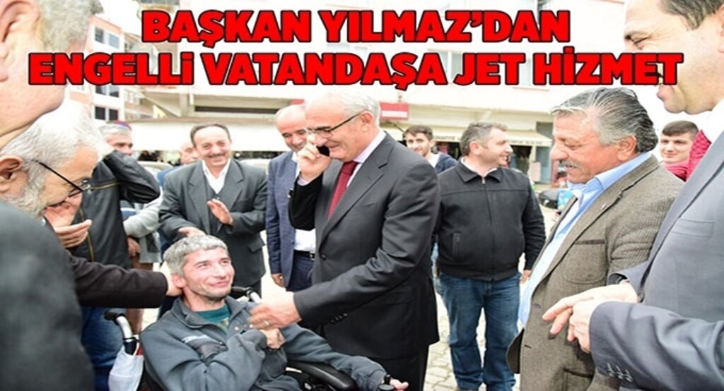 Başkan Yılmaz Engelli vatandaşın akülü araç isteğini 2 saat içinde yerine getirdi