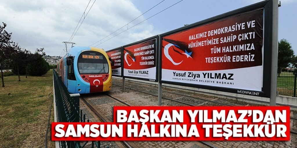Başkan Yılmaz’dan Samsun halkına teşekkür