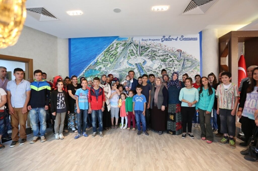 Başkanı Genç yetim çocukları ağırladı