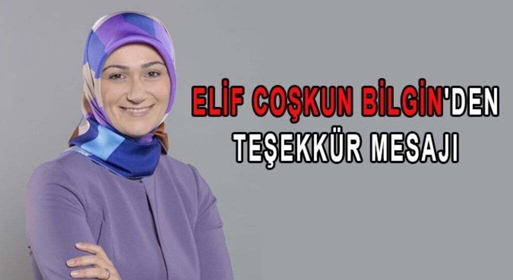 Bilgin'den teşekkür mesajı