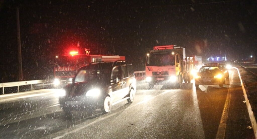 Bolu'da kar yağışı başladı