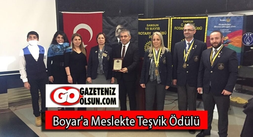 Boyar'a Meslekte Teşvik Ödülü
