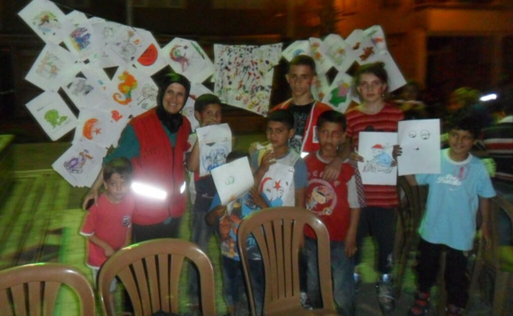 Canikli, Suriyeli ve Iraklı çocuklar resim yaparak kaynaştı 