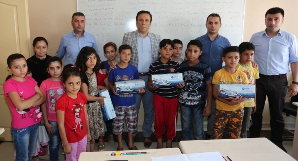 Canik'te mülteciler Türkçe öğreniyor