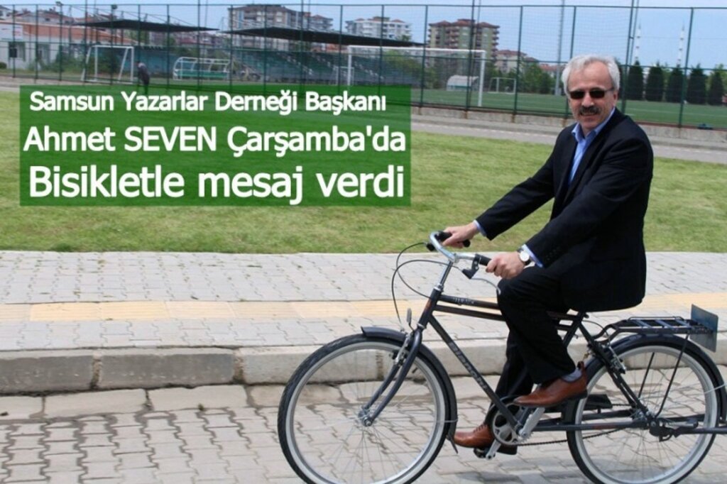 Çarşamba bisikleti ile Çarşamba'dan mesaj
