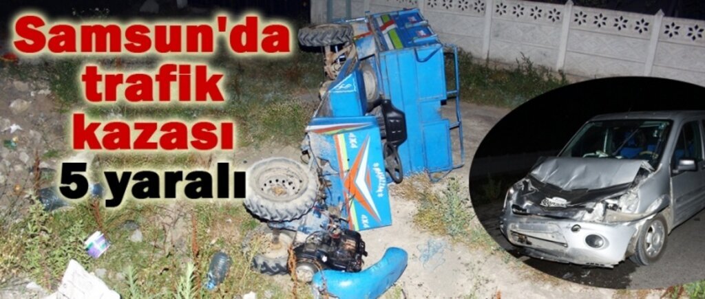 Çarşamba da kamyonet ile patpat çarpıştı