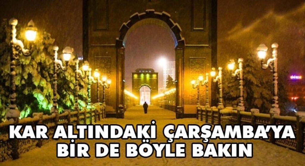 Çarşamba'nın karlı havası büyülüyor