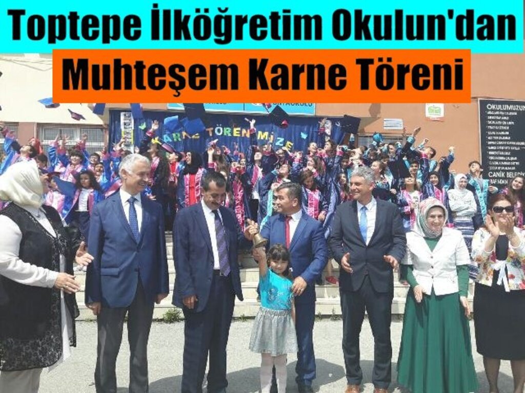 Coşkulu Karne Töreni Toptepe İlköğretim Okulunda Kutlandı