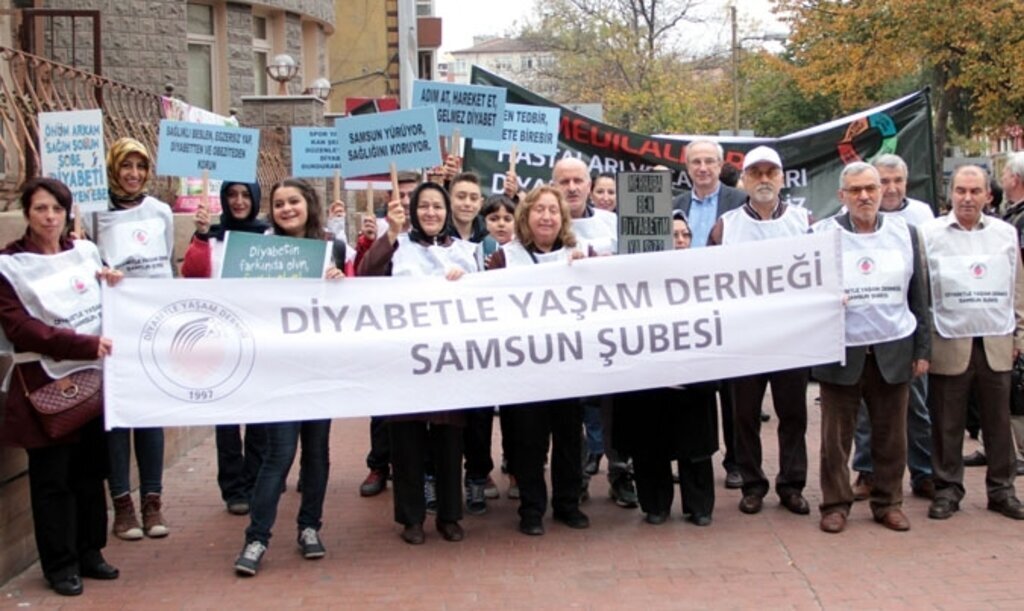 Diyabete dikkat çekmek için yürüdüler