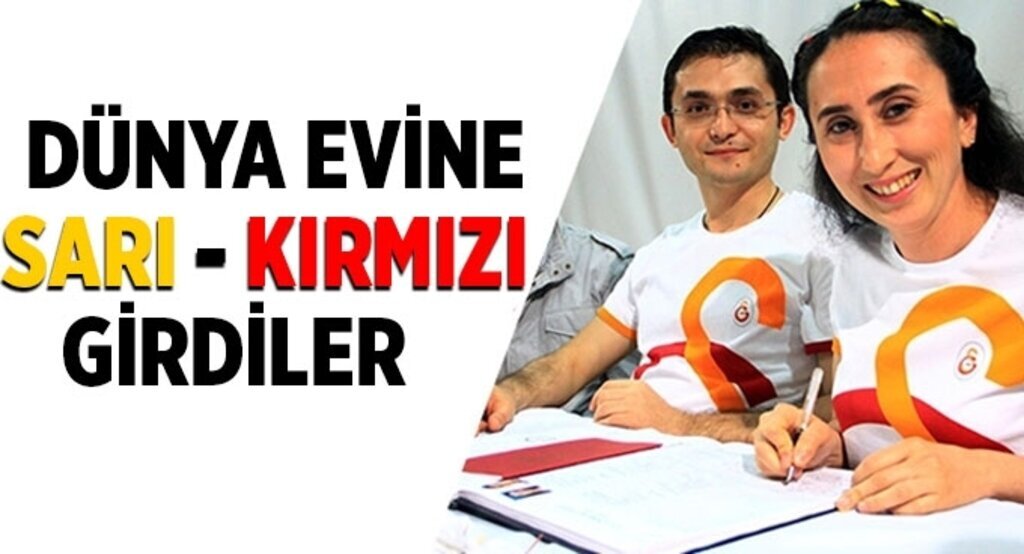 Dünyaevine 'sarı-kırmızı' girdiler