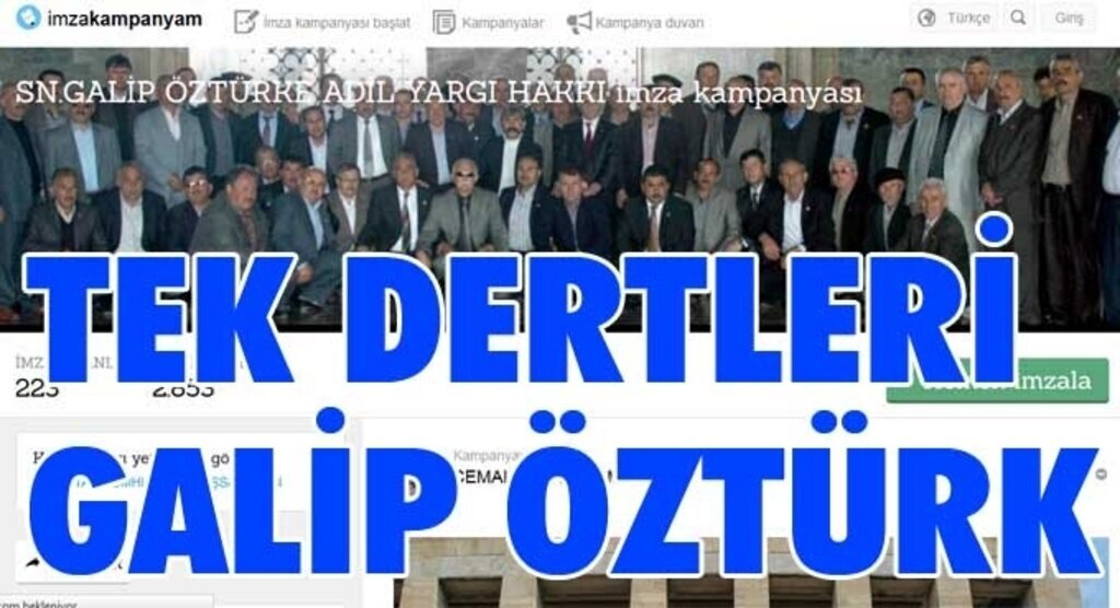Galip Öztürk'e destek için imza kampanyası