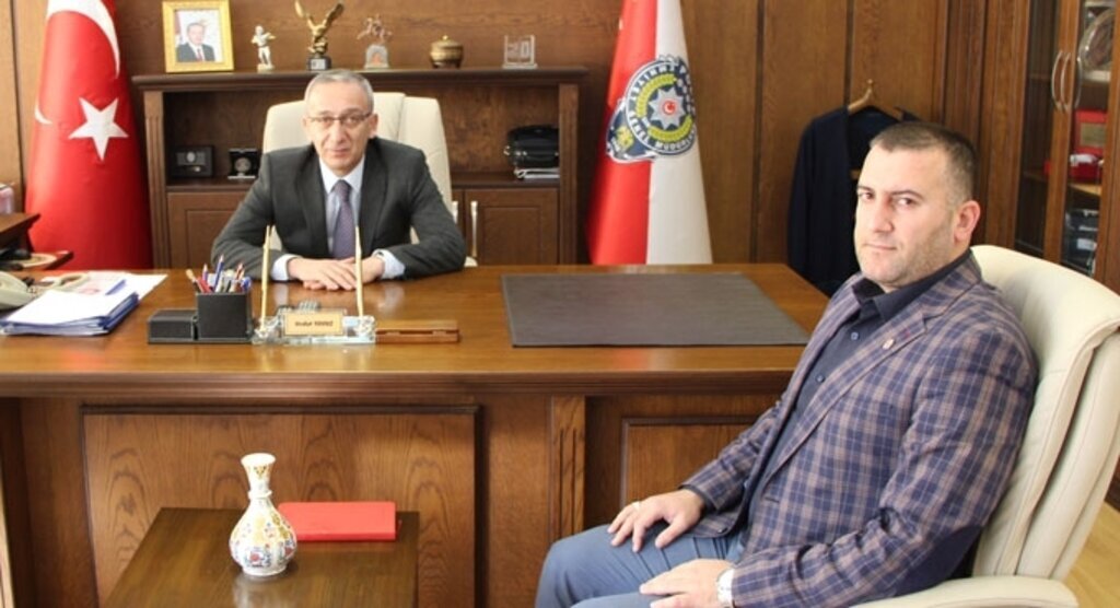 Gazeteci Erdoğan'dan Emniyet Müdürü Yavuz'a ziyaret