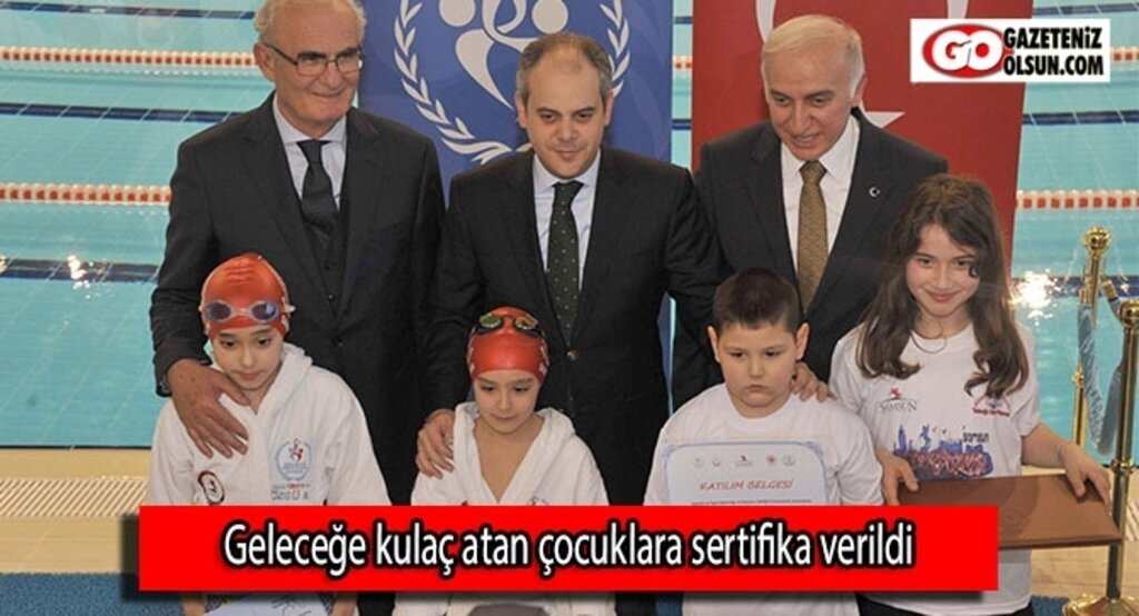 Geleceğe kulaç atan çocuklara sertifika verildi