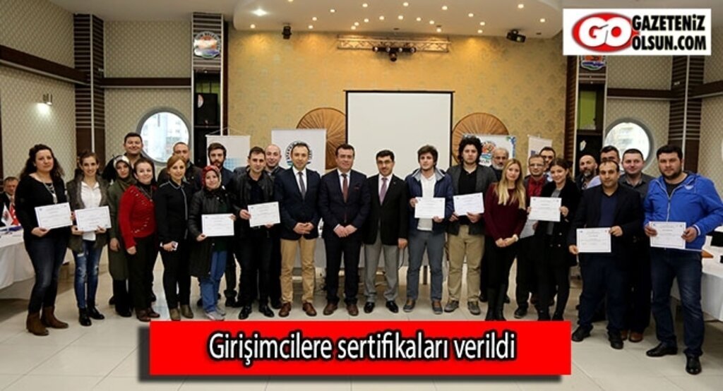 Girişimcilere sertifikaları verildi