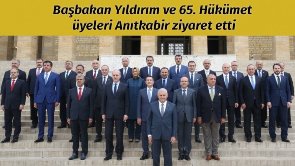 Güven oyu alan 65. Hükümet üyeleri Anıtkabir ziyaret etti