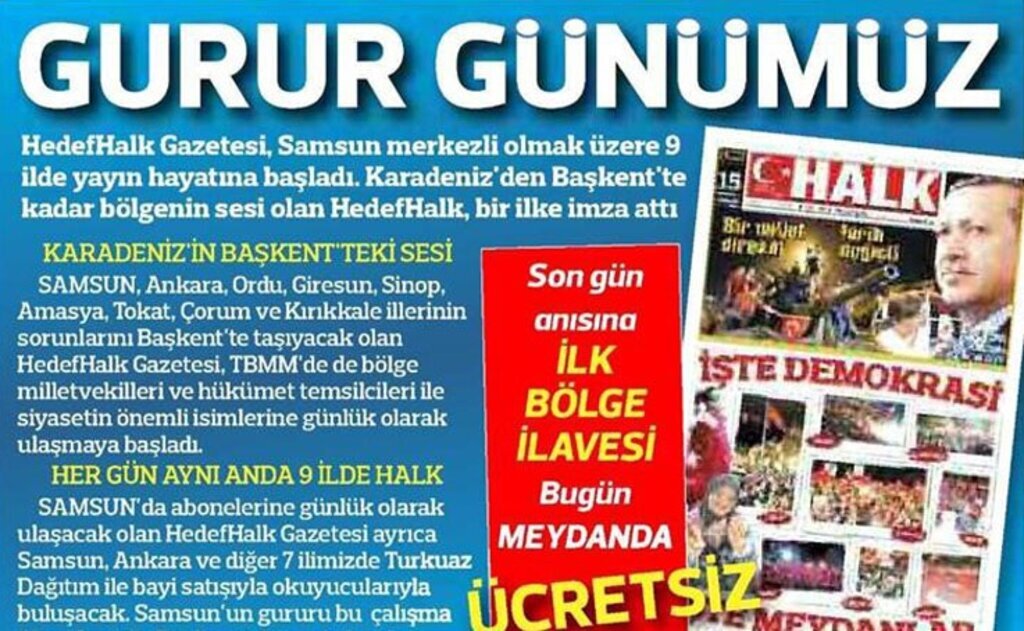 Halk gazetesi hedef büyüttü; artık 9 ilde 