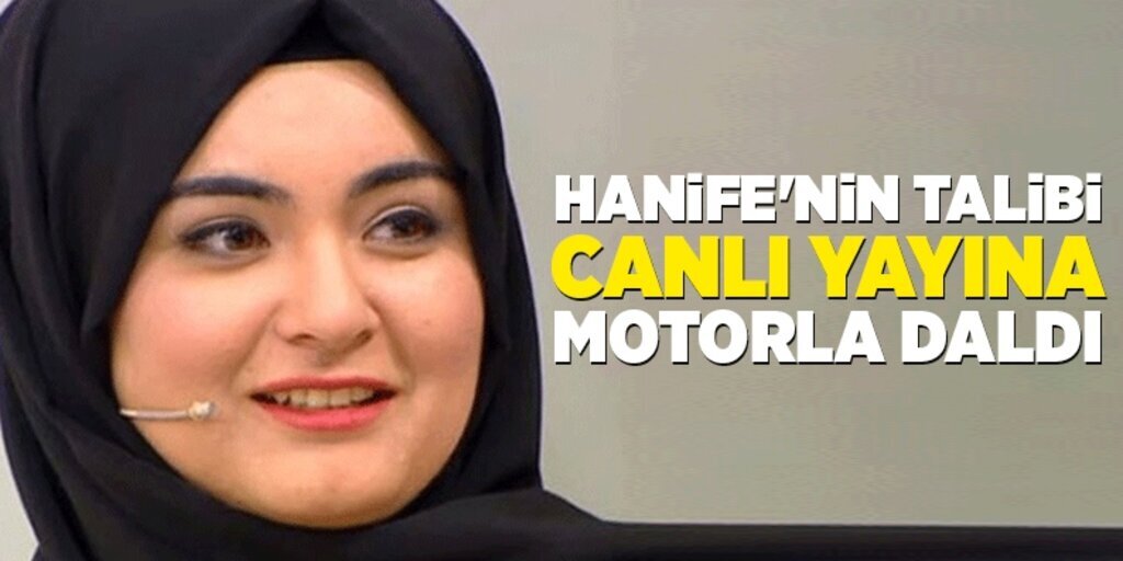 Hanife'nin Talibi canlı yayına motorla daldı