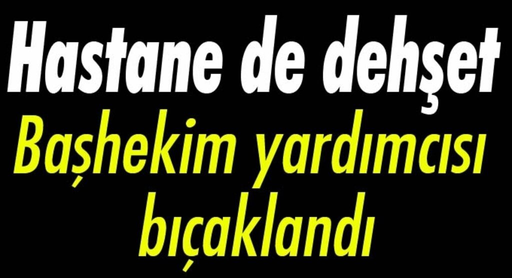 Hastane çalışanı, tartıştığı başhekim yardımcısını bıçakladı
