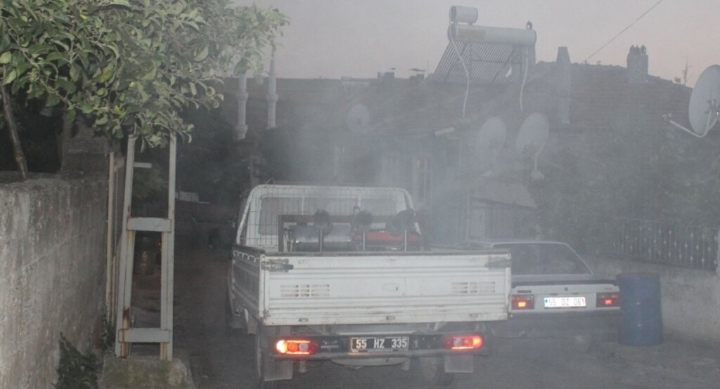 Havza'da haşereyle mücadele çalışmaları