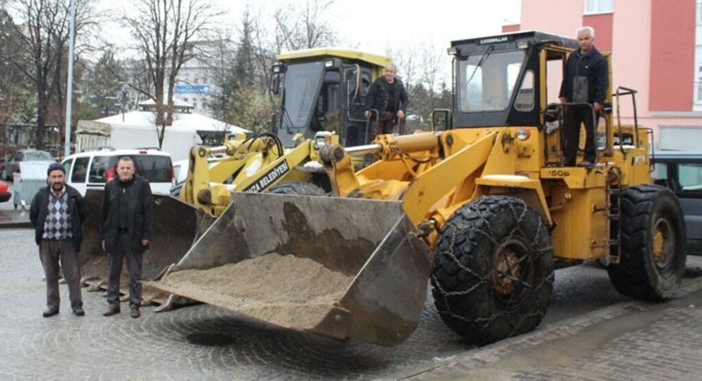 Havza'da karla mücadele ekibi kuruldu