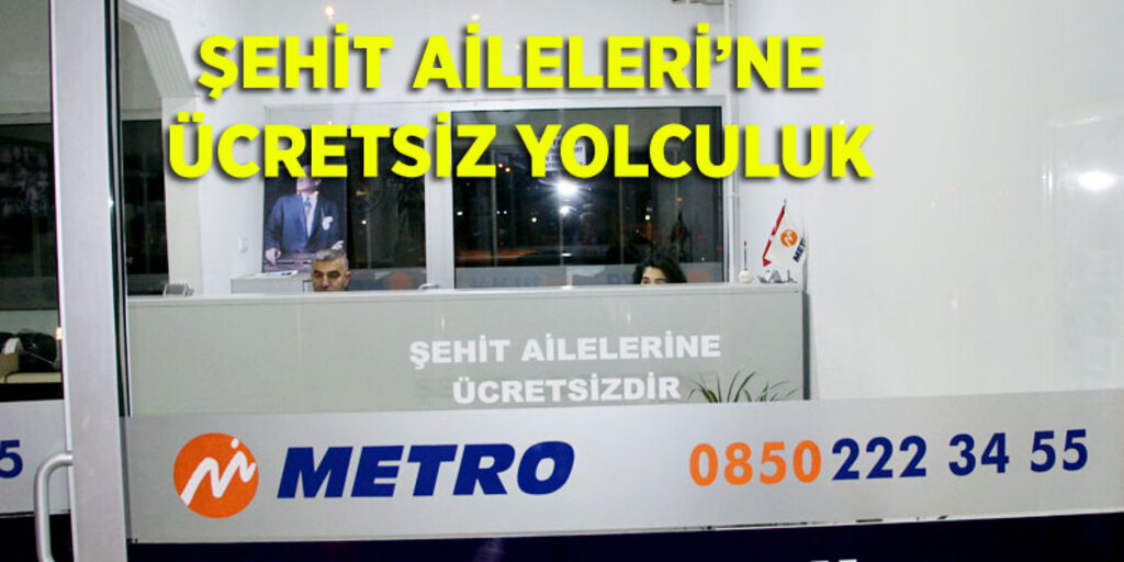 Havza'da şehit ailelerine ücretsiz otobüs!