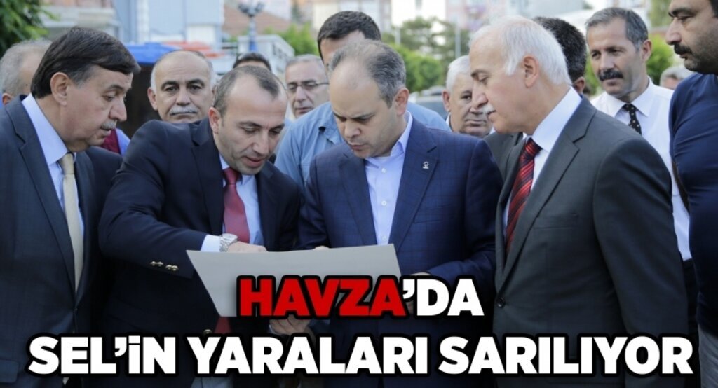 Havza’da sel’in yaraları sarılıyor
