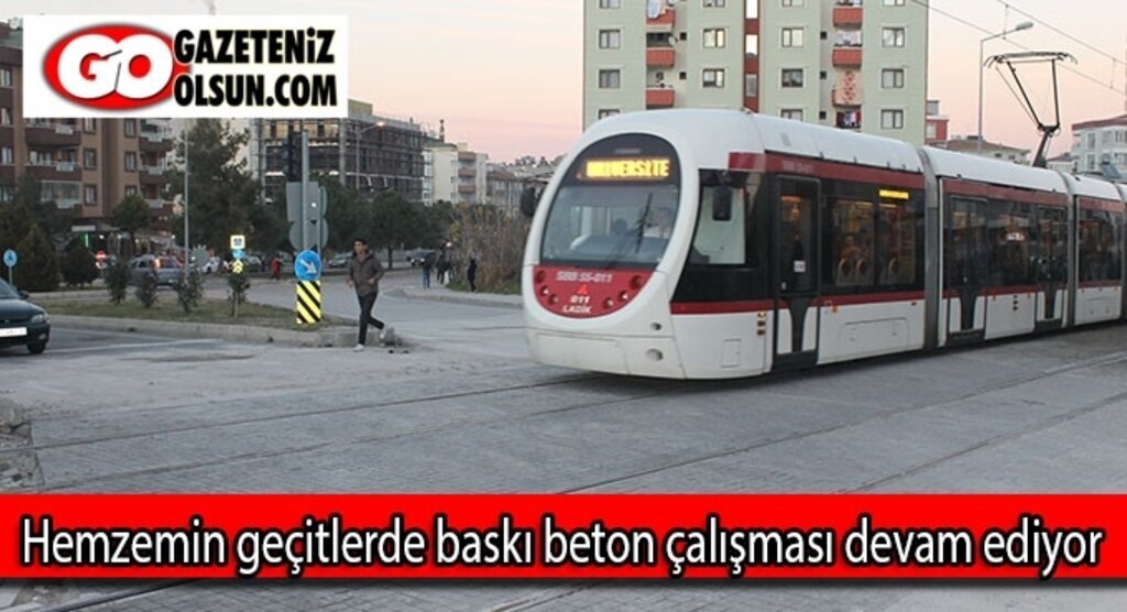 Hemzemin geçitlerde baskı beton çalışması devam ediyor