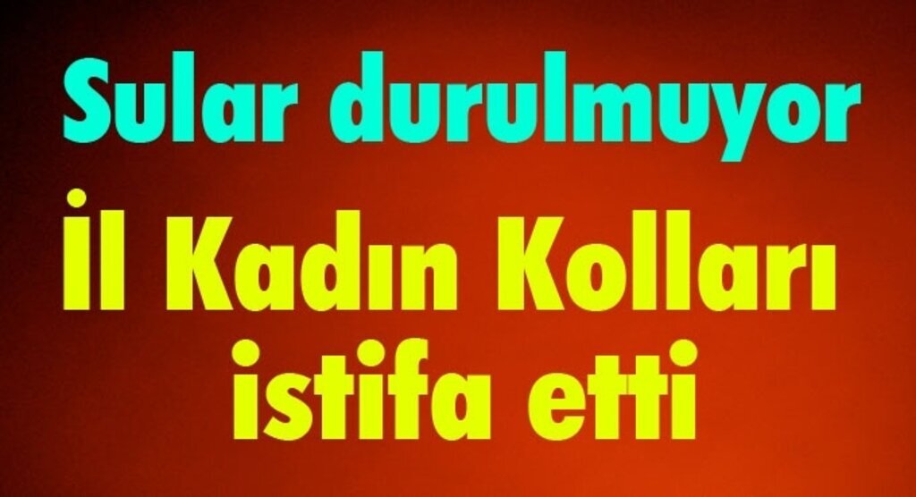 İl Kadın Kolları istifa etti