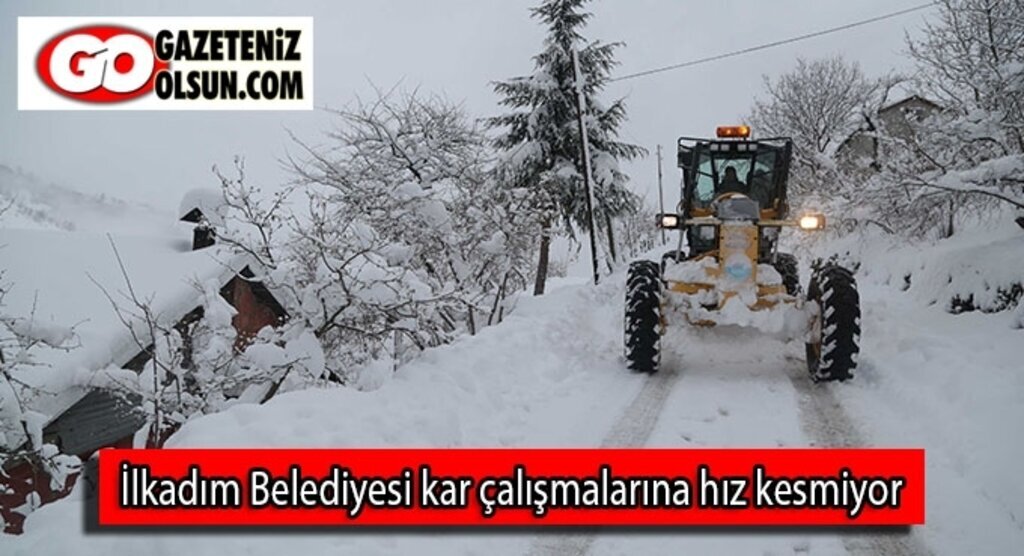 İlkadım Belediyesi kar çalışmalarına hız kesmiyor