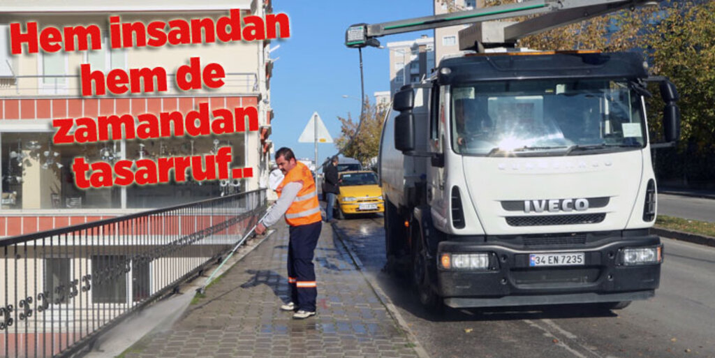 İlkadım'da çok fonksiyonlu yeni temizlik aracı