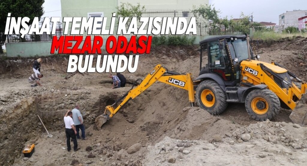 İnşaat temeli kazısında mezar odası bulundu