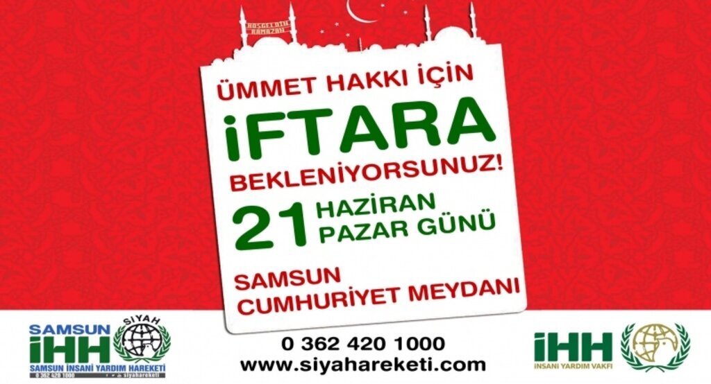 İnsani Yardım Vakfı'nın Cumhuriyet Meydanı'nda büyük iftar buluşması