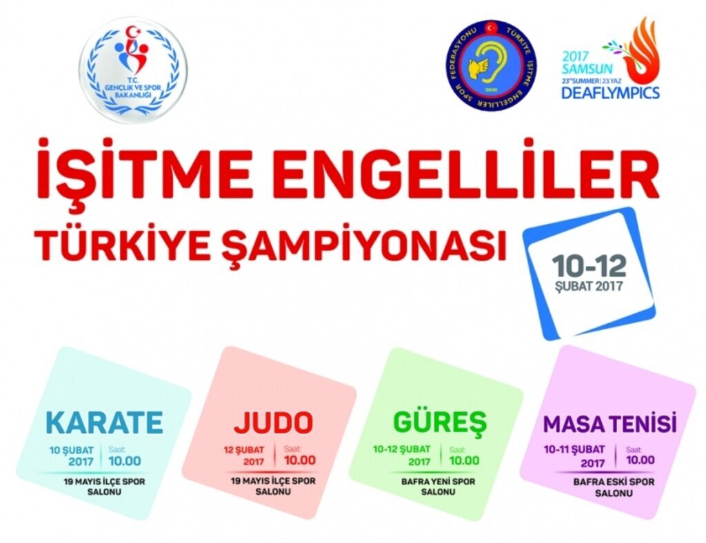 İşitme Engelliler Türkiye Şampiyonası Samsun'da