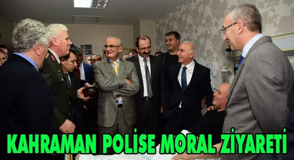 Kahraman polis Kemal Hançer'e moral ziyareti