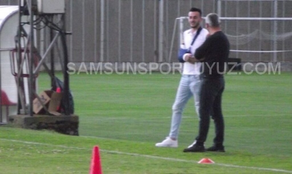 Kaleci Furkan Samsunspor’un antremanını İzledi