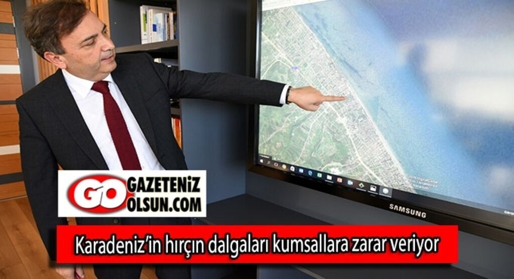 Karadeniz’in hırçın dalgaları kumsallara zarar veriyor