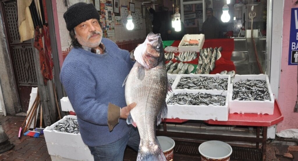 Kastamonu'da 18 kilogramlık levrek yakalandı