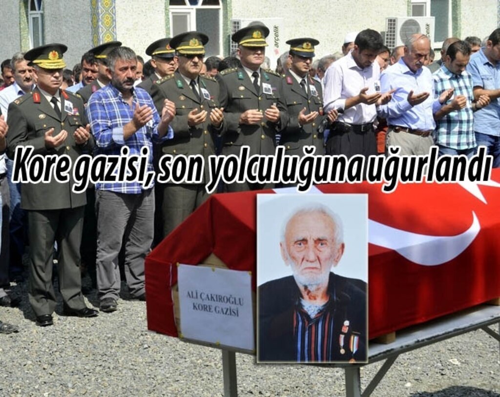 Kore gazisi, son yolculuğuna uğurlandı