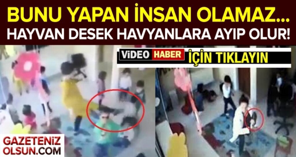 Kreşte çocuklara oyun havasıyla dayak